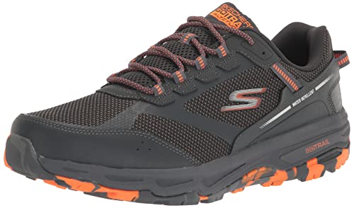 Skechers Męskie buty trekkingowe GOrun Altitude-Trail Running Walking Buty sportowe z chłodzoną powietrzem pianką, szare/pomarańczowe, 43 EU, Szary pomarańczowy