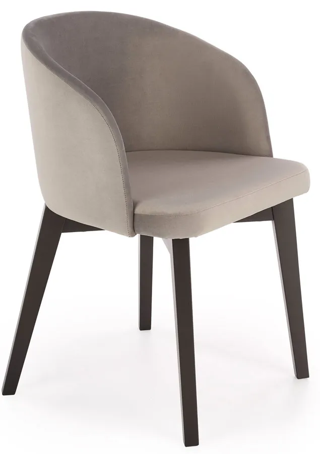 Szare nowoczesne krzesło tapicerowane P6-E79