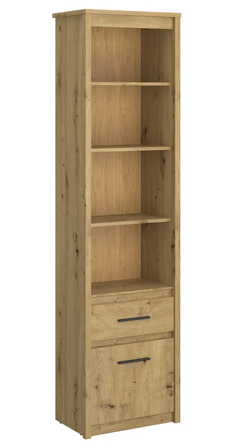 Wysoki półotwarty regał dąb artisan L2-H85