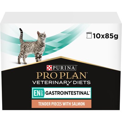 Purina Pro Plan Veterinary Diets Feline EN ST/OX Gastrointestinal łosoś 10 x 85 g