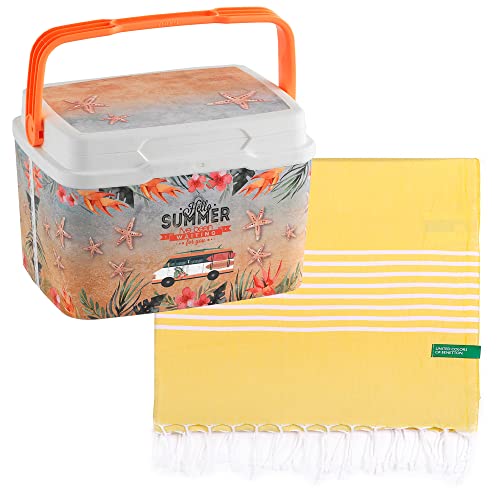 Lodówka Life Story 5 Litrów Egzotyczne Lato + Hamman 80x165cm 170gsm 100% bawełna żółta