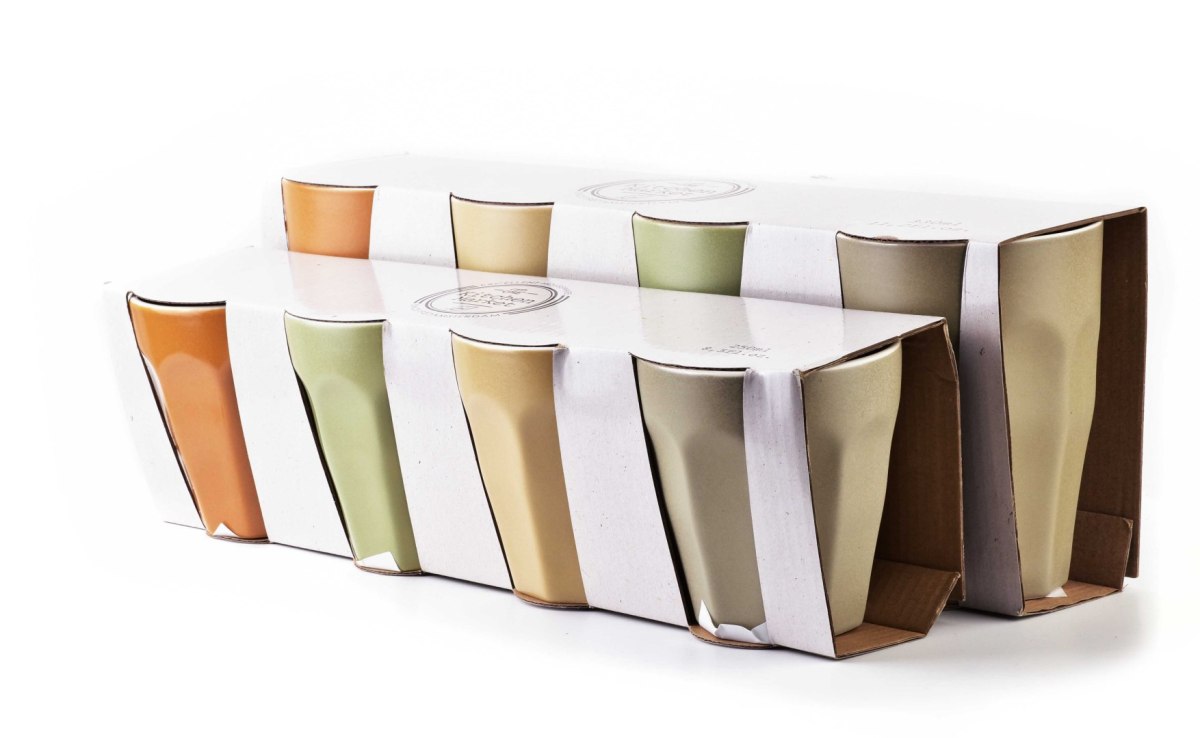 KUBEK PORCELANA 330ML jasno zielony BOHO