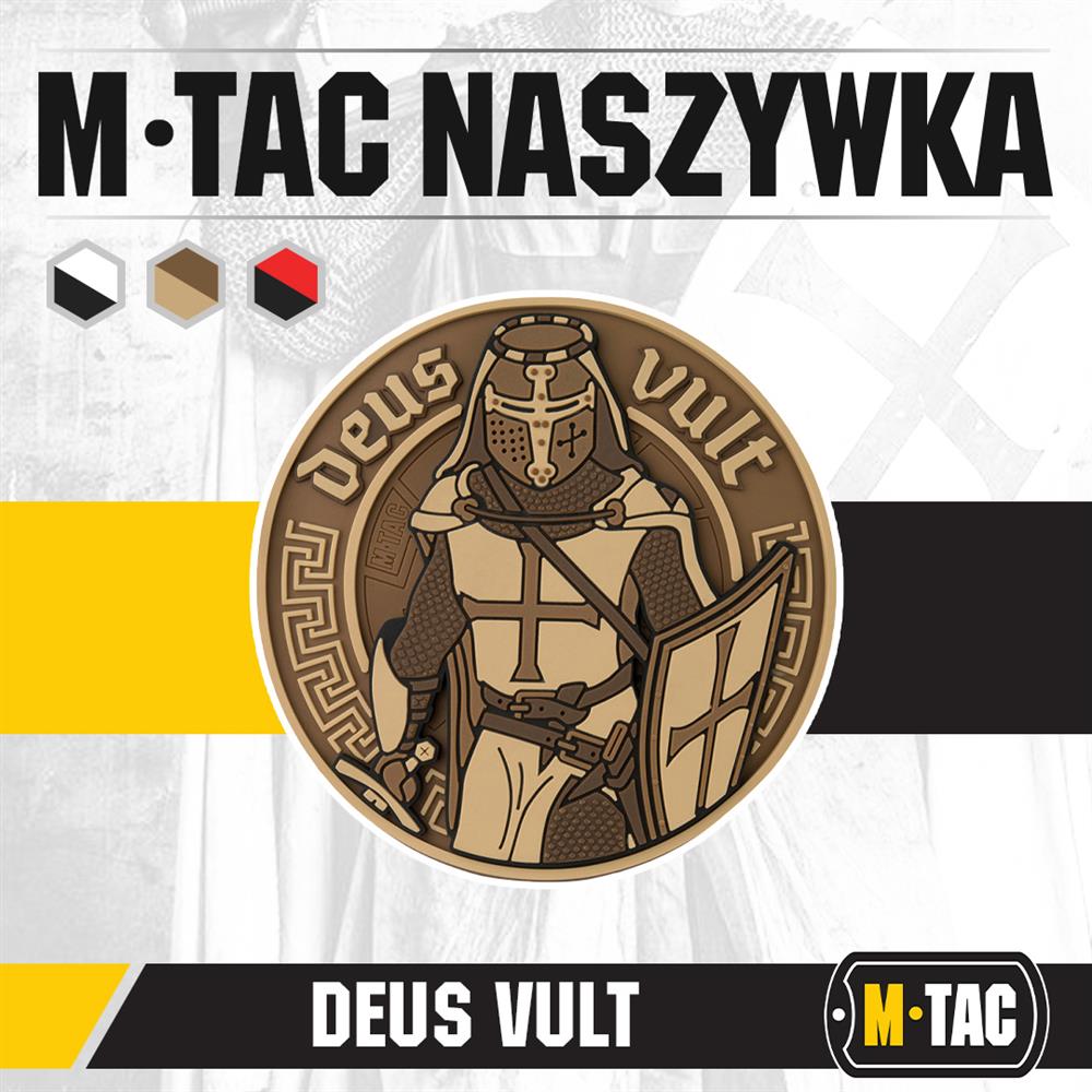 M-Tac - Naszywka 3D PVC Deus Vult - Coyote - 51116005