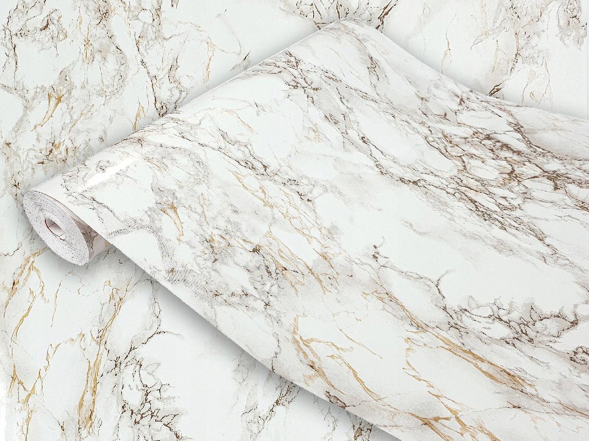 Samoprzylepna Okleina Meblowa Marmur Brązowy Na Regał Meble Komodę 67x990