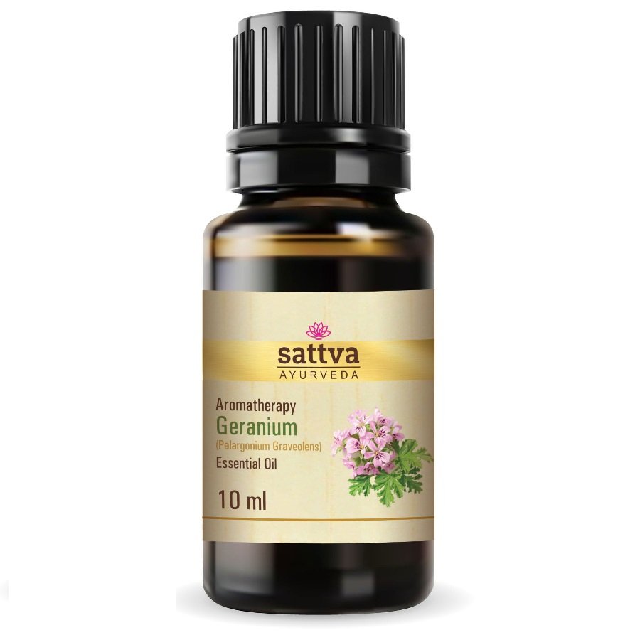 Sattava, Aromatherapy Essential Oil, Olejek eteryczny Geranium, 10 ml