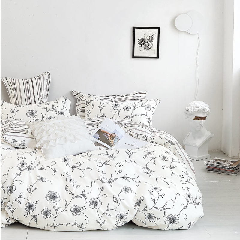 Pościel Dwustronna Elena 341 160x200 4 części Kwiaty