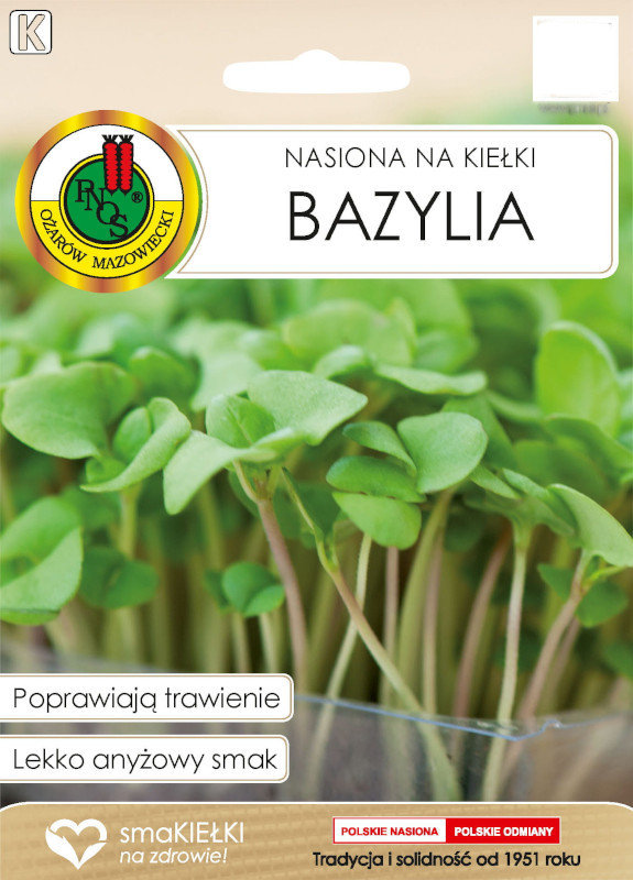 BAZYLIA NASIONA NA KIEŁKI NA TRAWIENIE BEZ GMO 5g