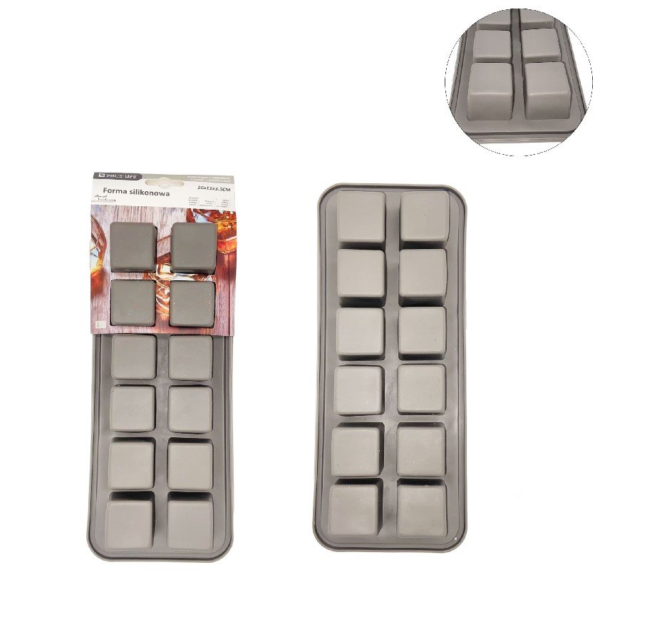 Forma silikonowa do pralinek, lodu, czekoladek 12 elementów 26x11 cm