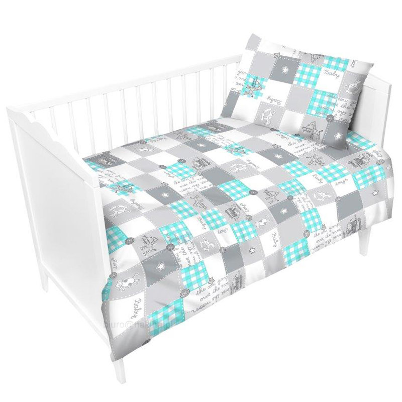 Komplet poszewek na kołdrę 100x135 + poduszkę 40x60, bawełna 100%