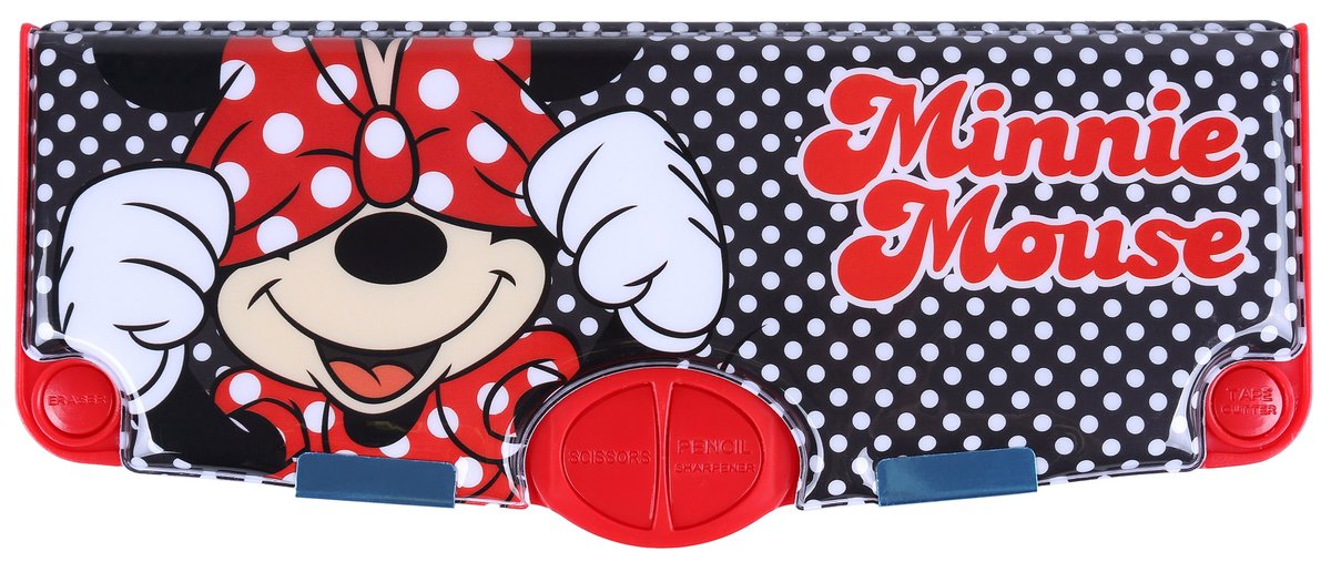 Disney Myszka Minnie Piórnik Czerwony, Plastikowy Uniwersalny