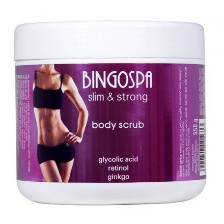 BingoSpa Body scrub kwas glikolowy retinol miłorząb slim & strong