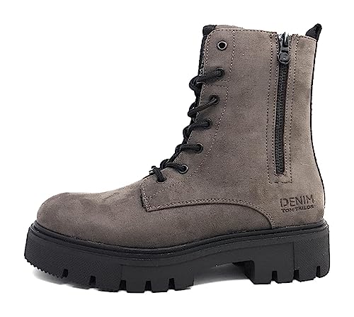 TOM TAILOR Damskie 4290680005 modne kozaki, dktaupe, 37 EU