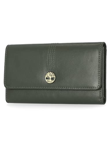 Timberland Damski skórzany portfel z klapką RFID, Liść winogron, One Size
