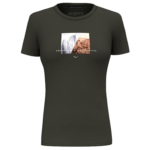 Salewa Pure Design Dry T-shirt damski, ciemnooliwkowy, M
