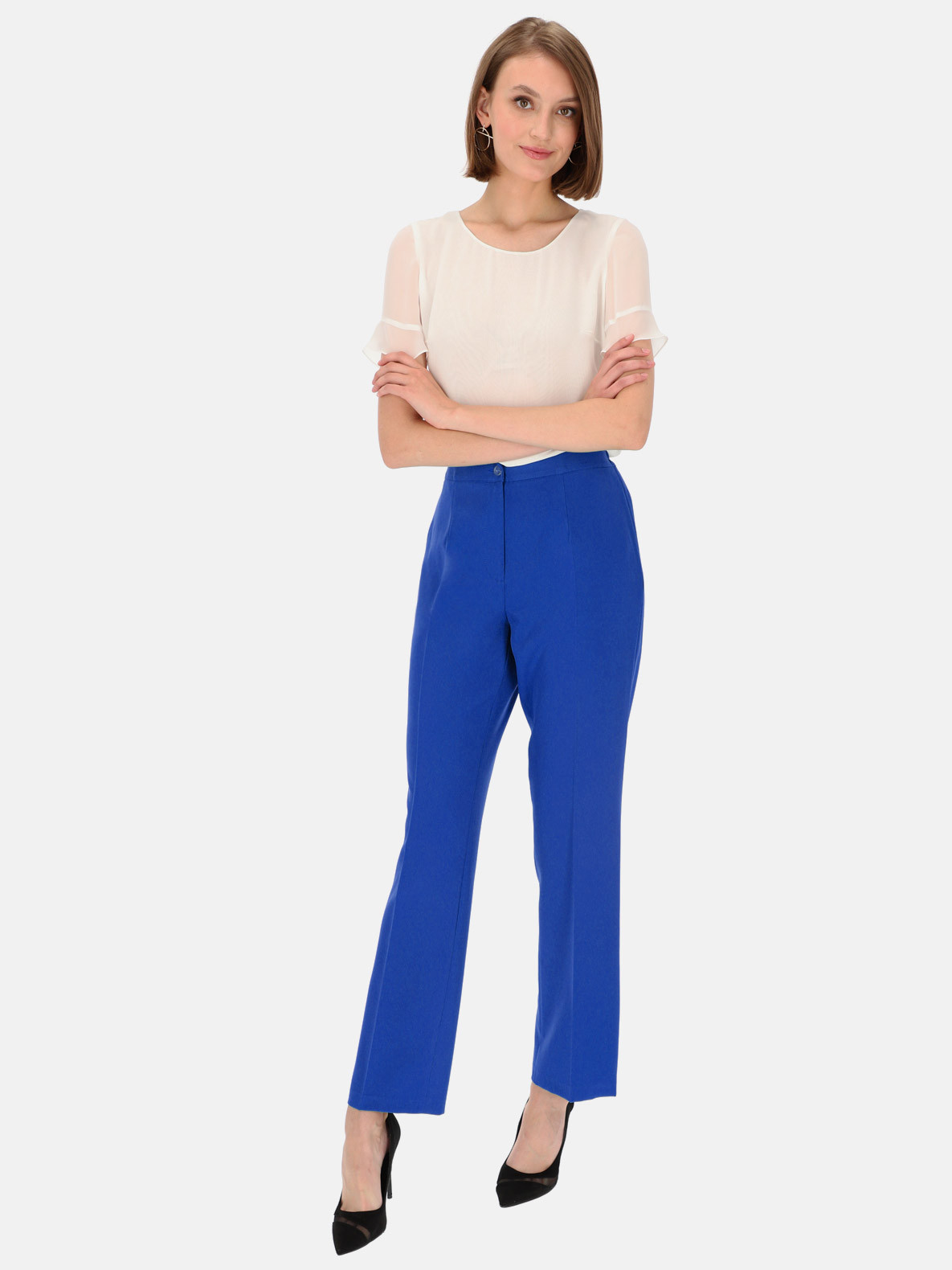 Eleganckie spodnie plus size z gumką w pasie Potis & Verso Gustawa