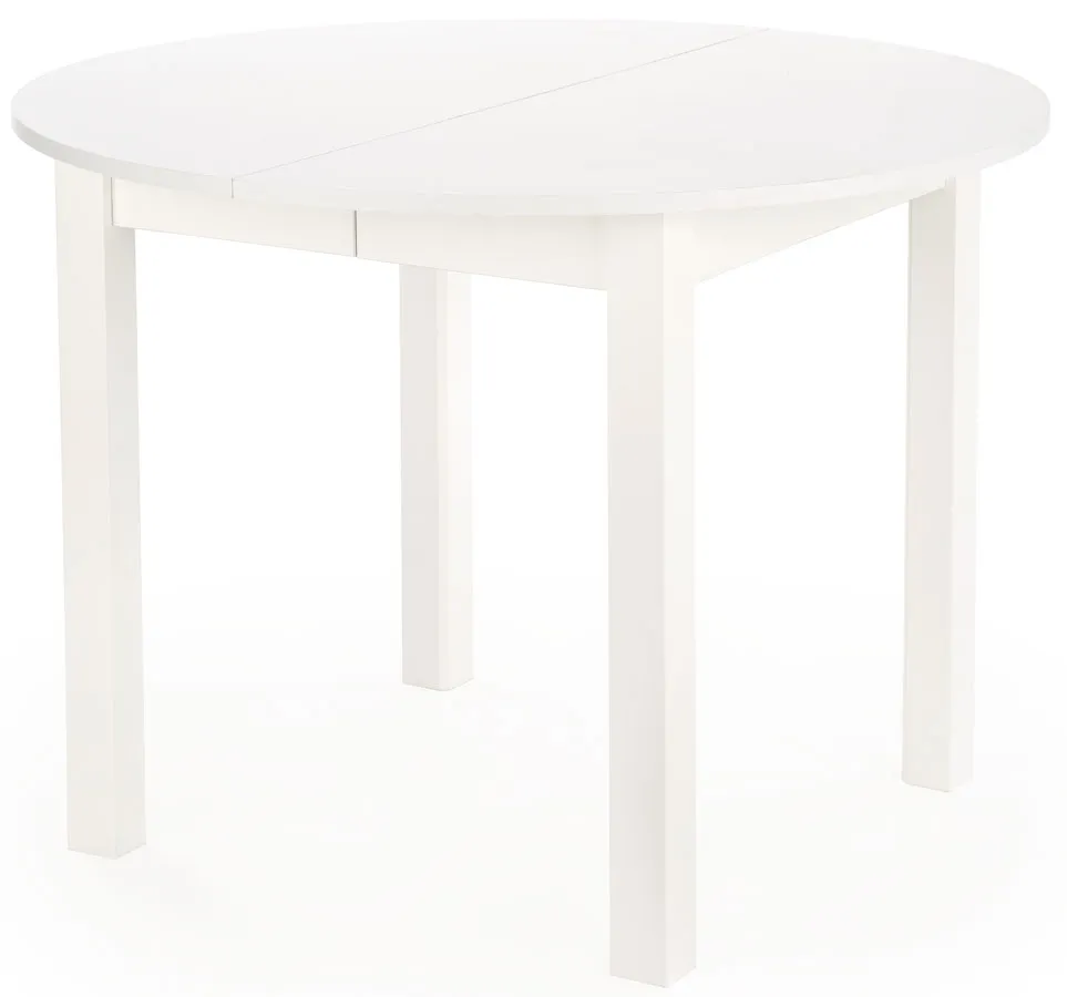 Biały okrągły stół rozkładany 102-142 cm Silja