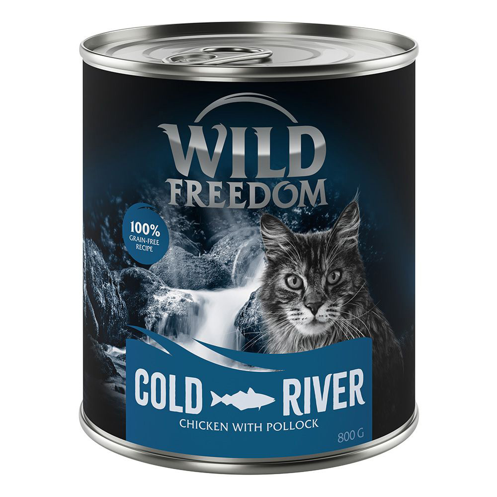 Wild Freedom Adult, 6 x 800 g - bez zbóż - Cold River - Czarniak i kurczak