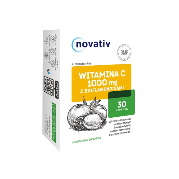 MEDICINAE SP. Z O.O. Novativ Witamina C 1000 mg z bioflawonoidami 30 kapsułek 3696641