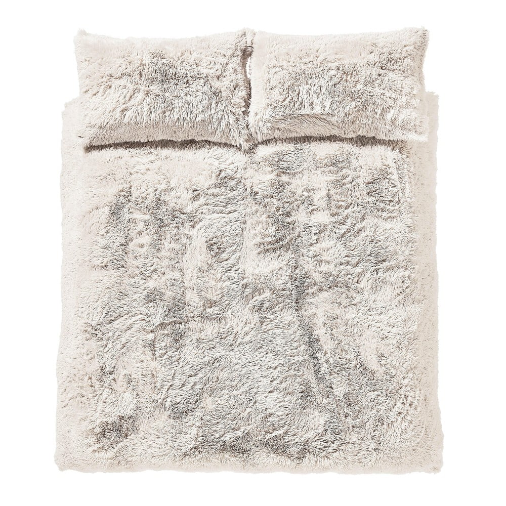 Biała pościel dwuosobowa/przedłużona z mikropluszu 230x220 cm Cuddly – Catherine Lansfield