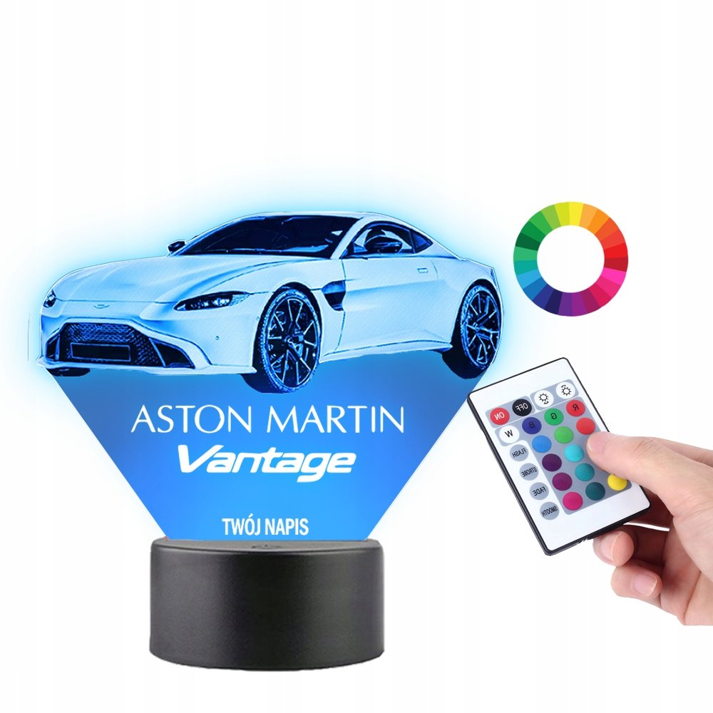 Lampka na Biurko 3D Samochód Aston Martin Vantage
