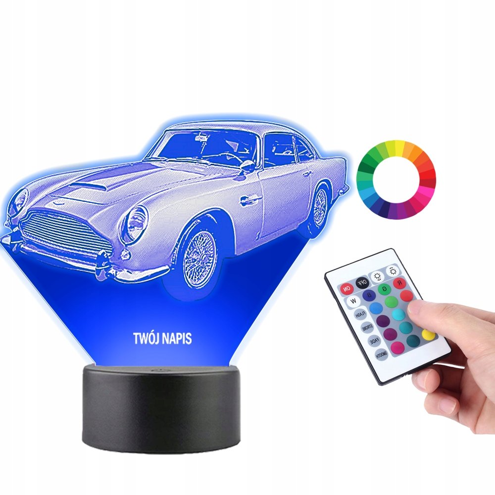 Lampka na Biurko 3D Samochód Aston Martin Klasyk