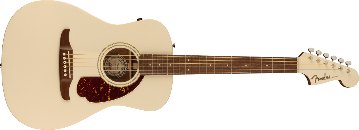 Fender Malibu Player Walnut Fingerboard Tortoiseshell Pickguard Olympic White