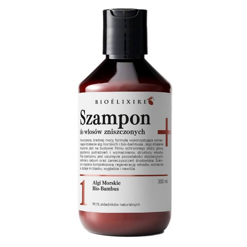 Bioelixire Szampon Do Włosów Zniszczonych z Algami Morskimi 300ml