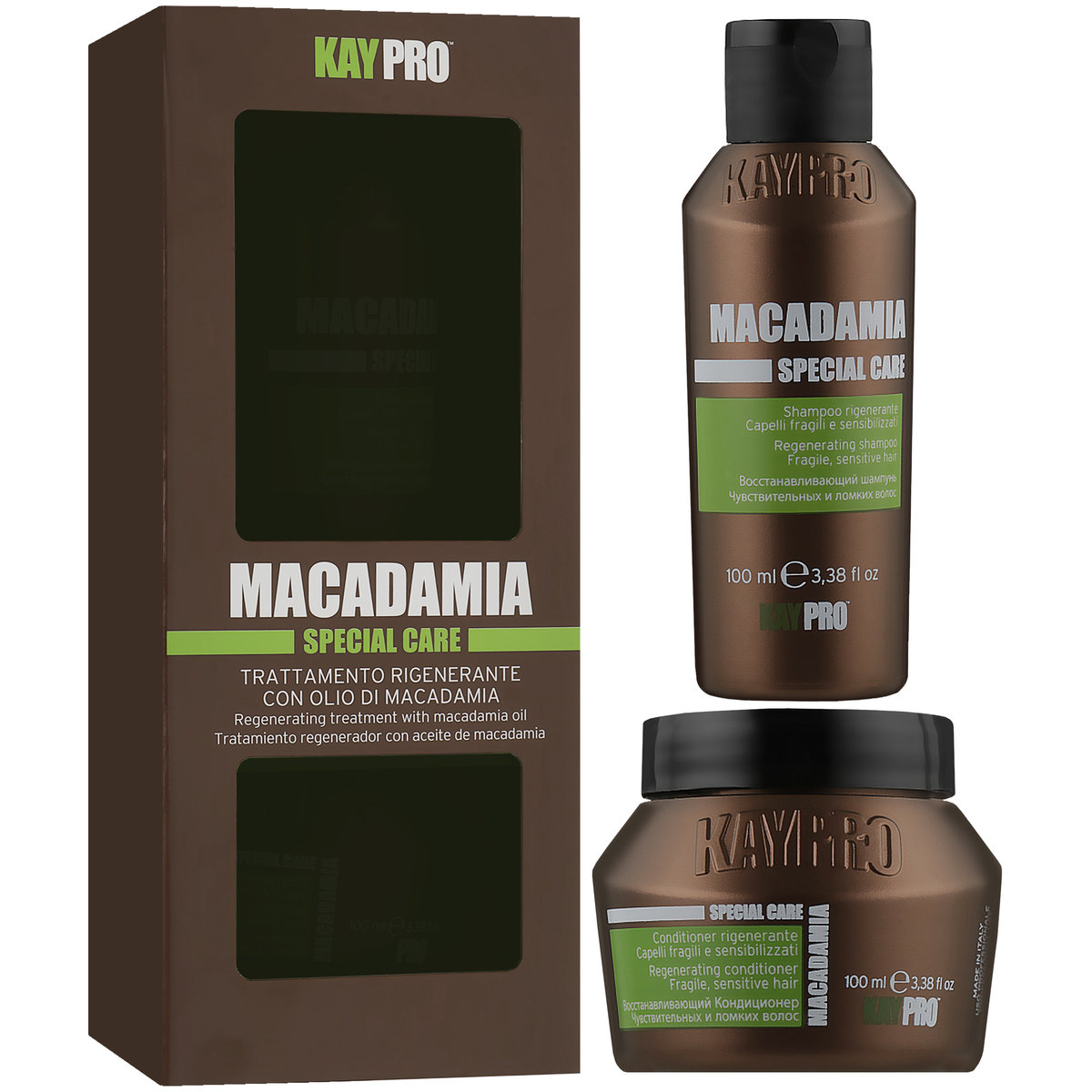 KayPro Macadamia Special Care, Zestaw Naprawczy Do Włosów Cienkich, 2x100ml