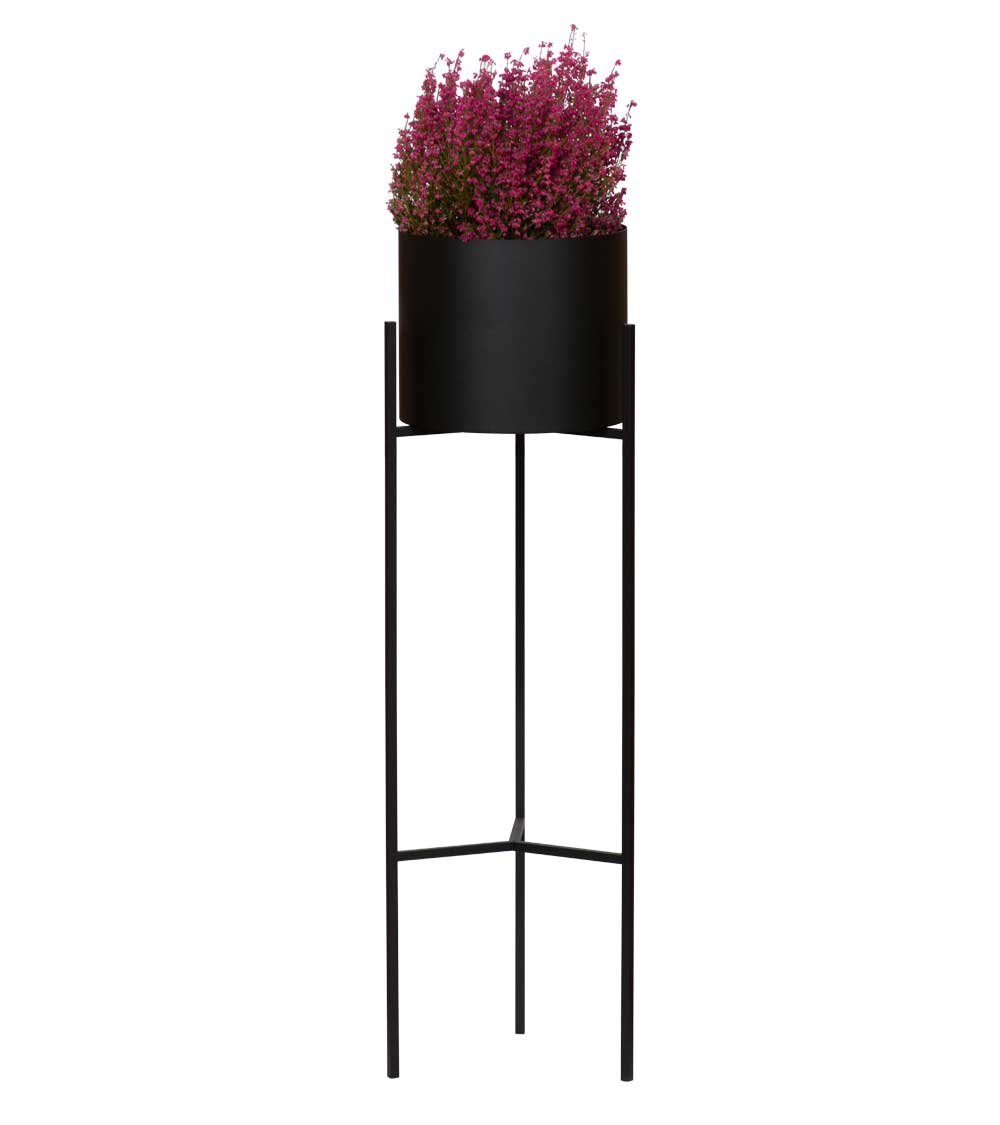 Donica metalowa KOS 85cm CZARNA