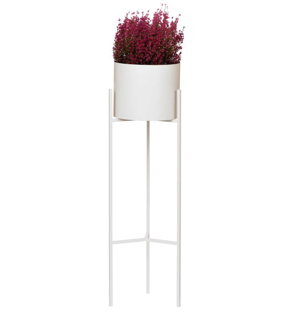 Donica metalowa KOS 85cm Biała
