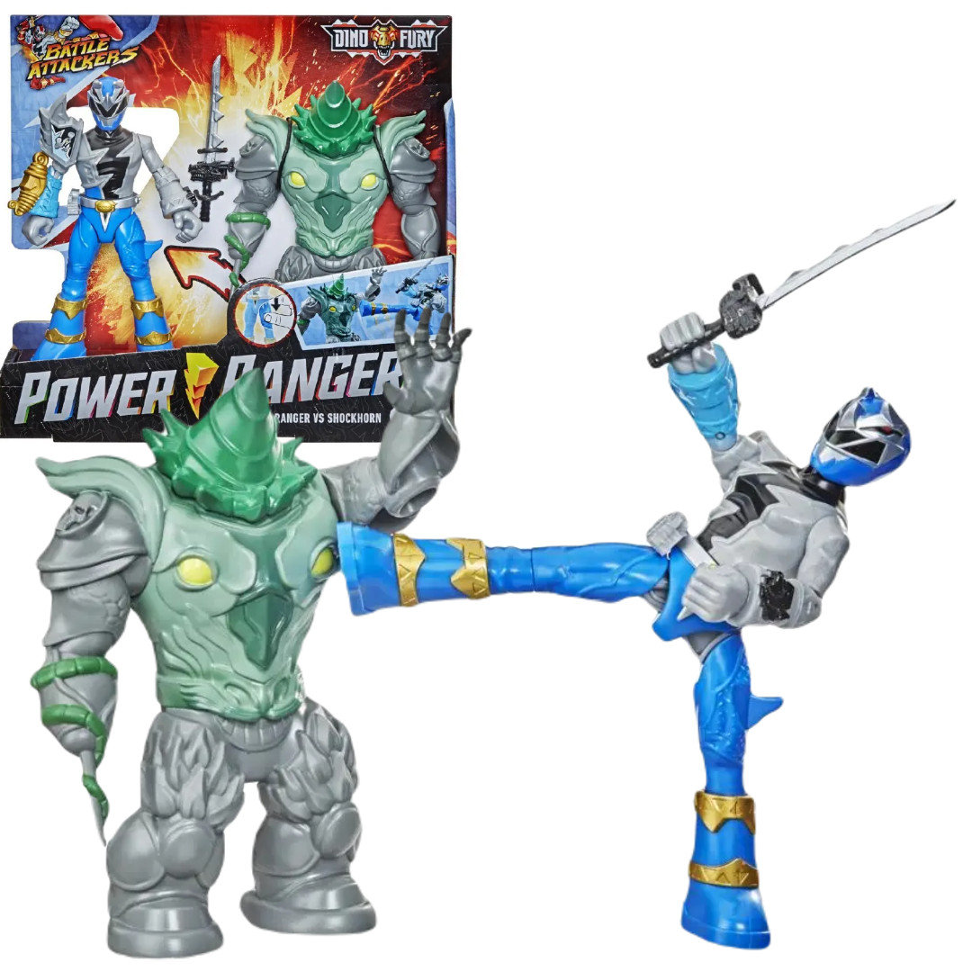 Hasbro Power Rangers figurki Blue Ranger vs Shockhorn F1603