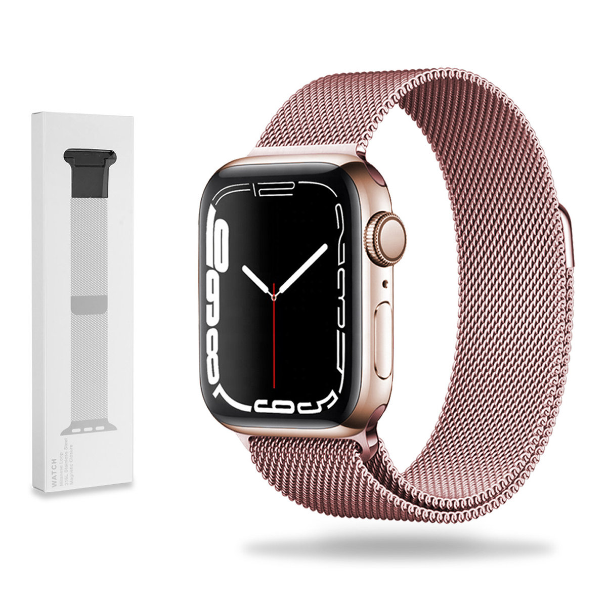 Metalowa Bransoletka Opaska Apple Watch ( 38 / 40 / 41 MM ) różowa