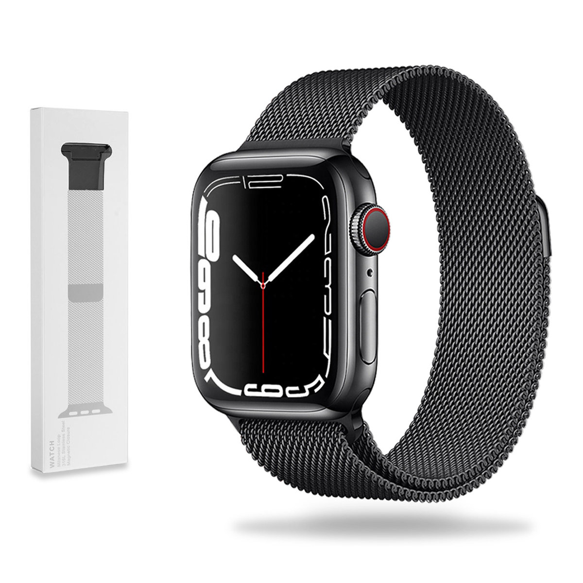 Metalowa Bransoletka Opaska Apple Watch ( 38 / 40 / 41 MM ) czarna