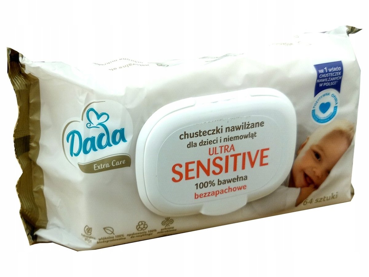 2x Chusteczki nawilżane Dada Ultra Sensitive 64szt