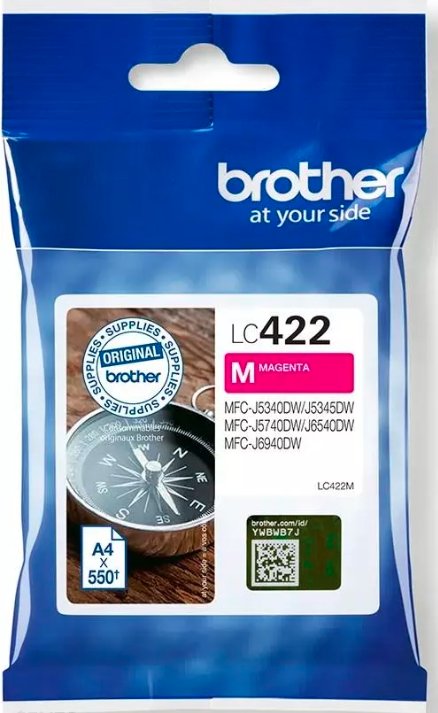 Brother LC-422M tusz czerwony, oryginalny