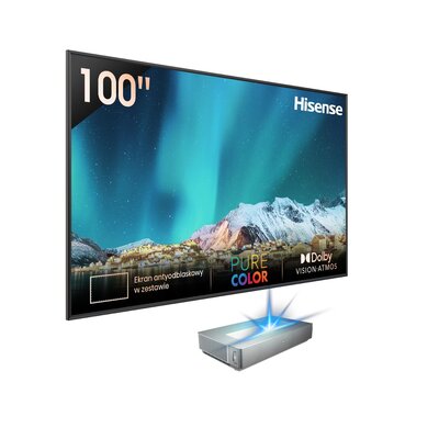 Zdjęcia - Projektor Hisense Laser TV  100L5HD 100" 4K Dolby Atmos Dolby Vision | Bezpłatny tran 