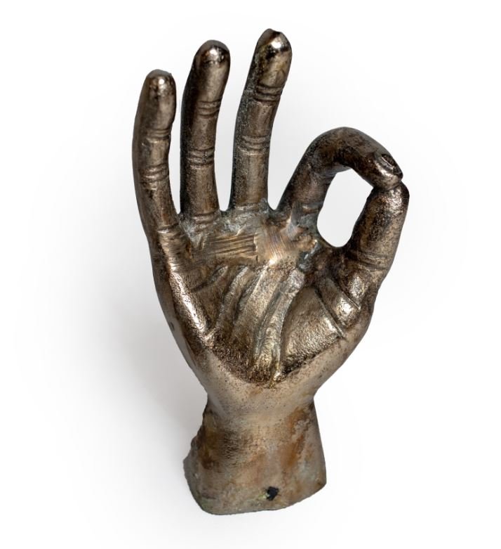 Figurka dekoracyjna KEMIS PERFECT, metalowa, 23x7x20 cm