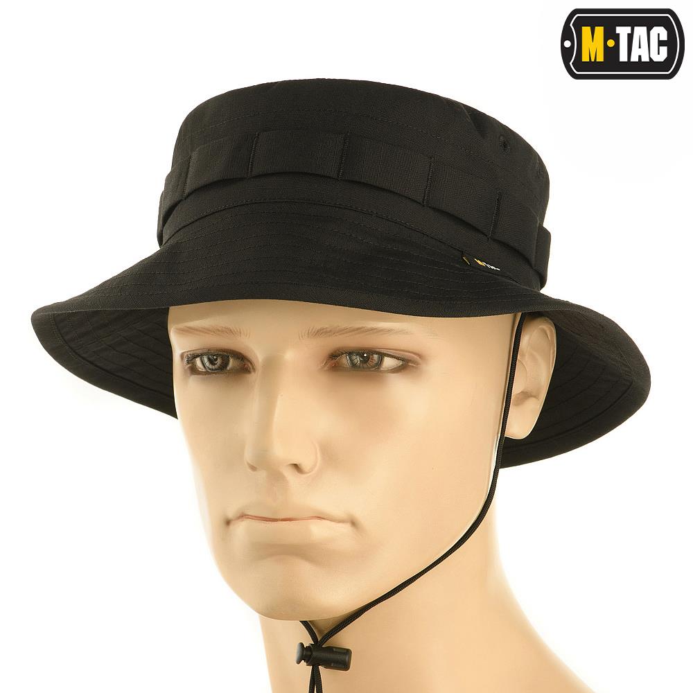 M-Tac - Kapelusz Boonie Rip Stop - Czarny - 20405002