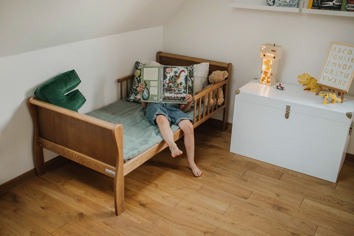 Drewniana Lampka Robocik