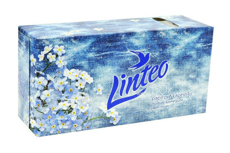 Linteo CHUSTECZKI higieniczne, białe, dwuwarstwowe, papierowe pudełko (box), 1