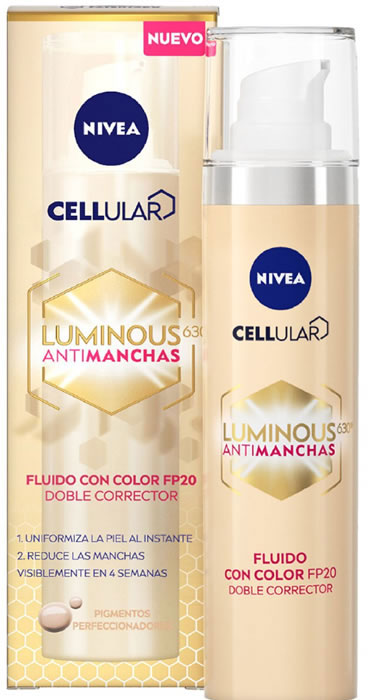 Podkład fluid Nivea Luminous 630 Anti Stain Coloured Fluid SPF20 40 ml (4005900884794)