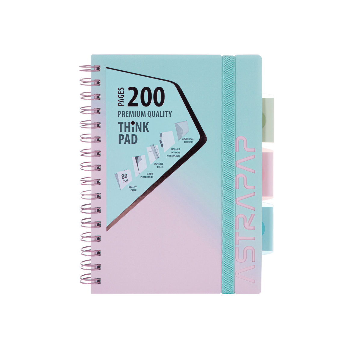 Kołozeszyt A5/200K Ombre Pastel ASTRA - ASTRA papiernicze