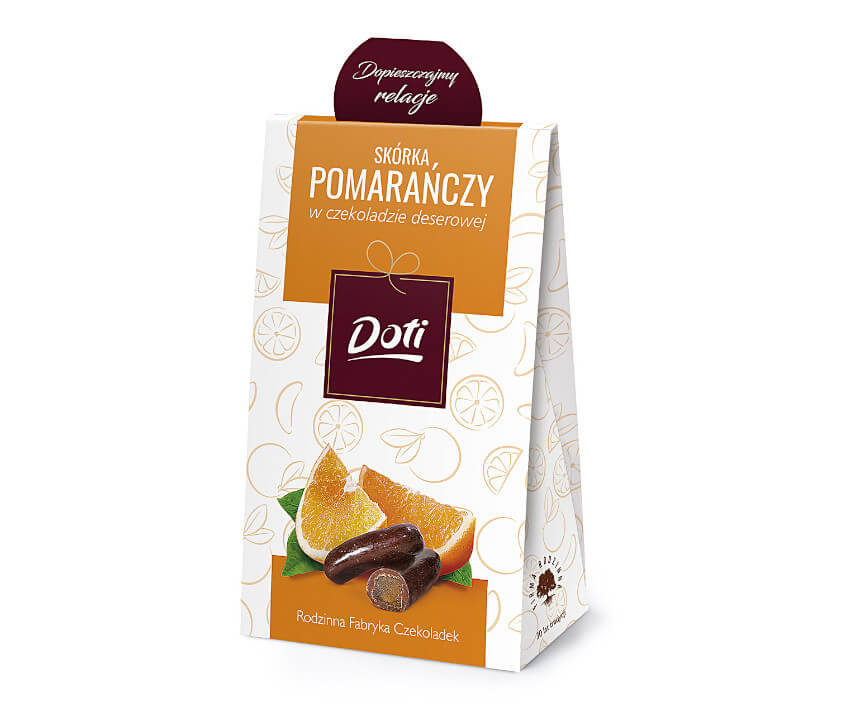 DOTI Skórka pomarańczy w czekoladzie deserowej 100 g