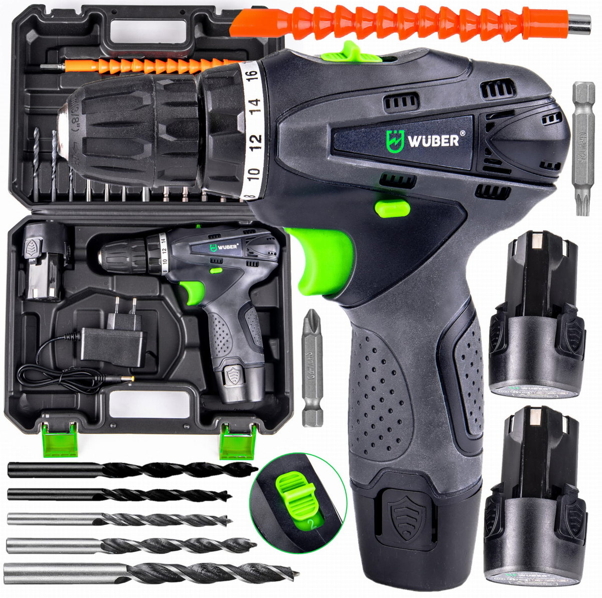 Wiertarko-Wkrętarka Akumulatorowa 18V Wuber Wr-Cd-18S