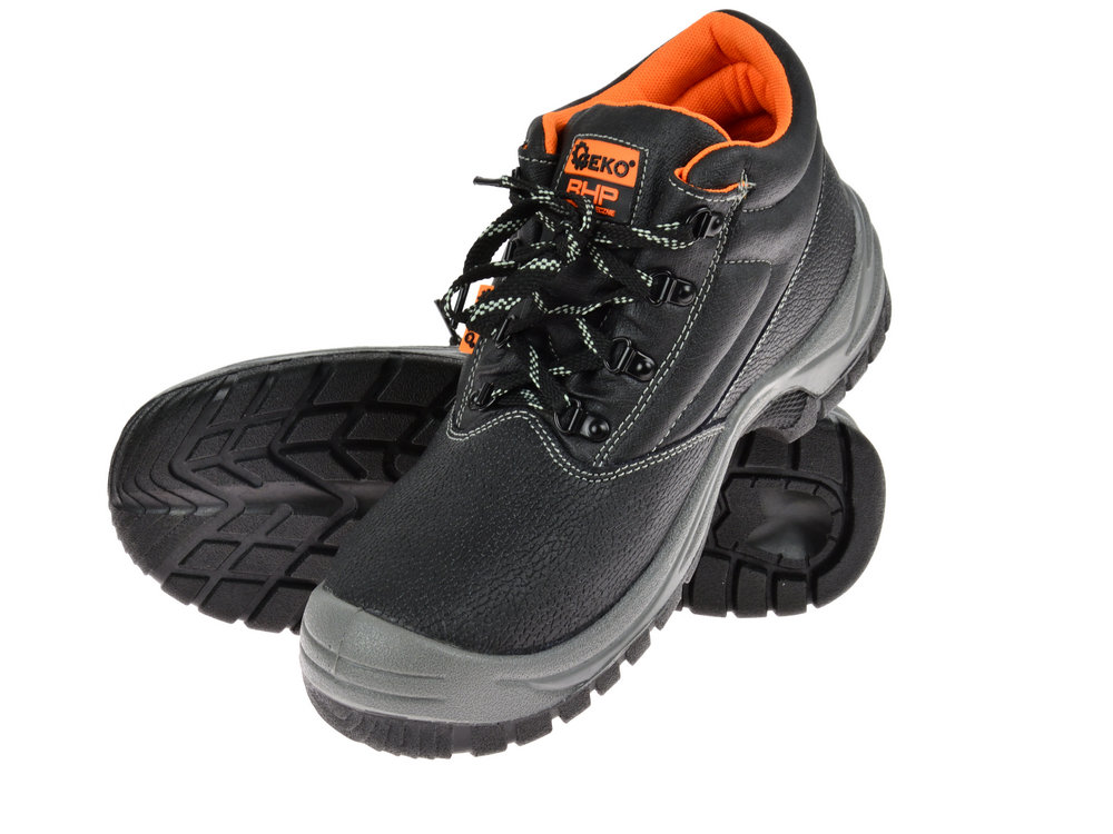 BUTY ROBOCZE OCHRONNE SKÓRZANE GEKO G90515 ROZMIAR 45 WYSOKIE