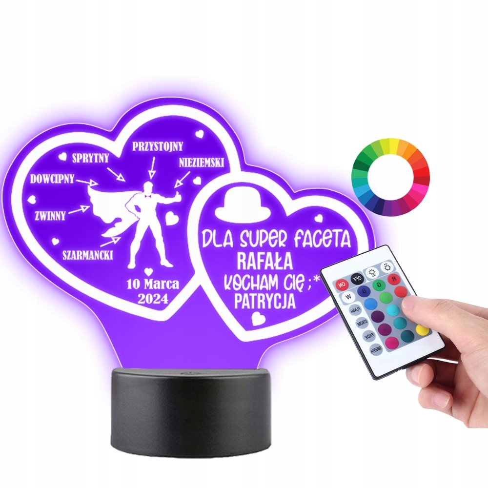 Lampka na Biurko Statuetka Prezent Dzień Chłopaka