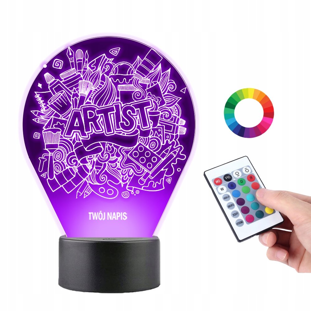 Lampka na Biurko Statuetka Zawód Malarz Artysta