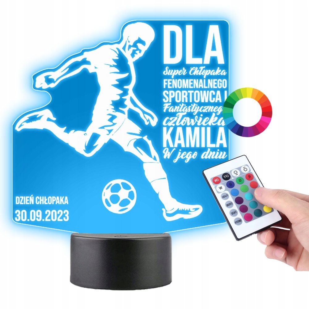 Lampka na Biurko Statuetka Prezent Dzień Chłopaka