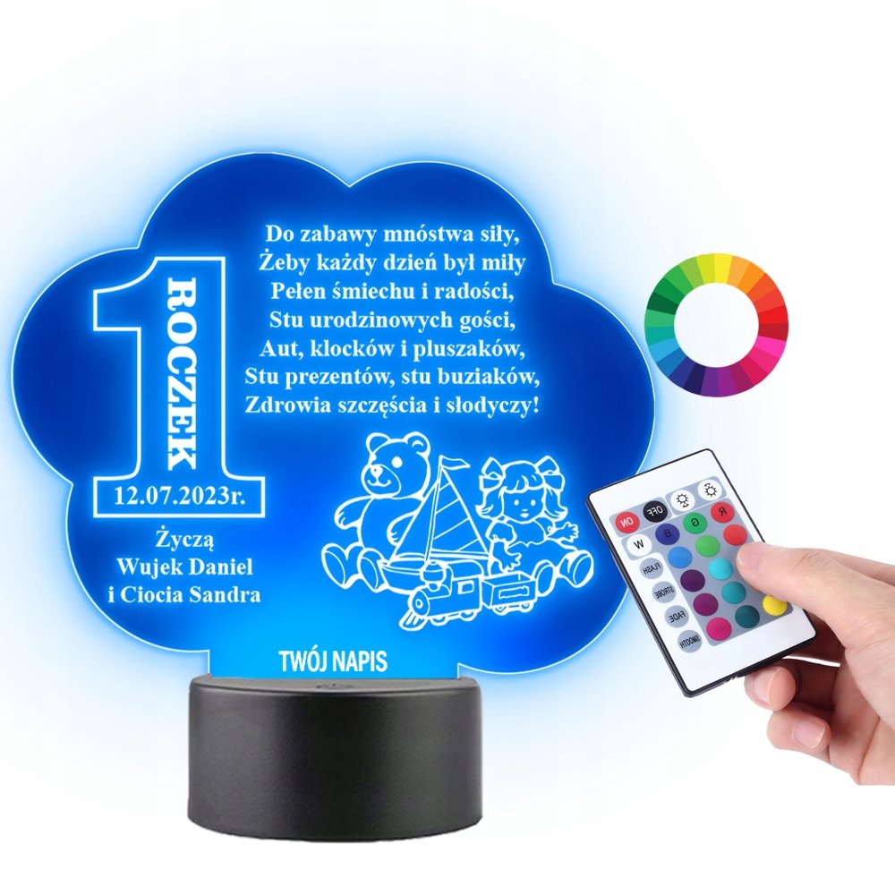 Lampka na Biurko Statuetka Prezent Urodziny Roczek