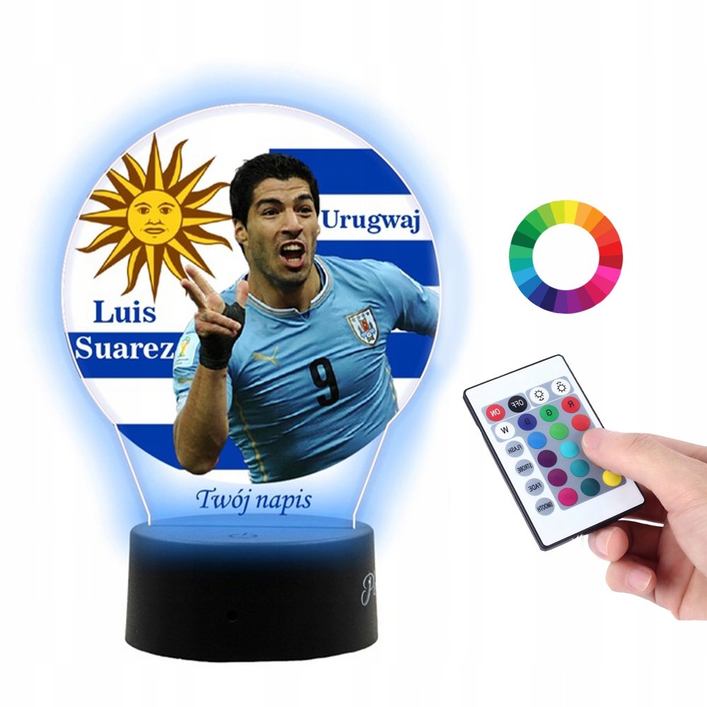 Lampka Na Biurko Statuetka UV Luis Suarez Mundial